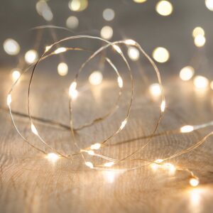 20er LED Micro Lichterkette warmweiß batteriebetrieben