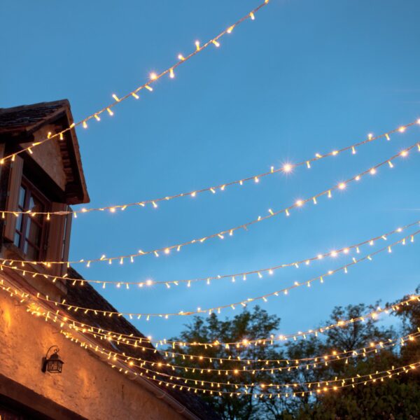 Core Connect 10m 100er LED Lichterkette warmweiß koppelbar transparentes Kabel