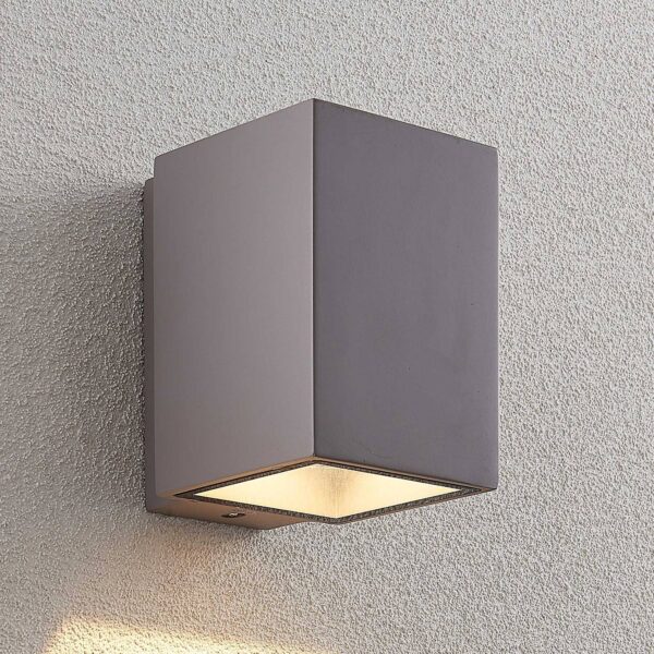 LED-Außenwandleuchte Cataleya, Beton, 12x16 cm