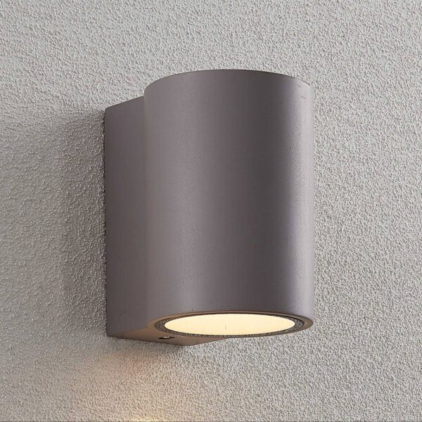 LED-Außenwandleuchte Katalia, Beton, einflammig