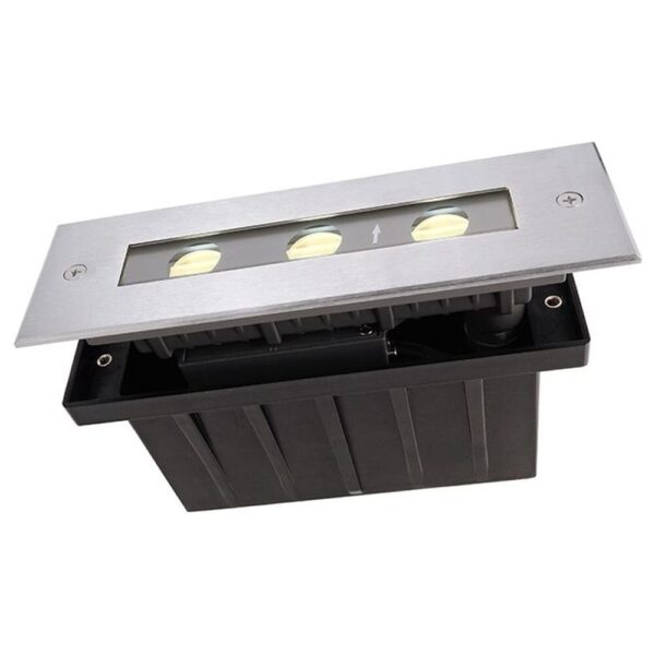 LED Bodeneinbaustrahler Line in Silber 4,5W 3000K IP67